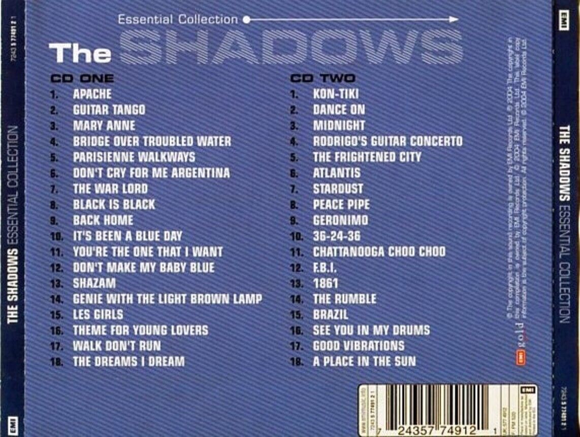 The Shadows Essential Collection EMI Gold Records 2004 EU 2x CD FCS752