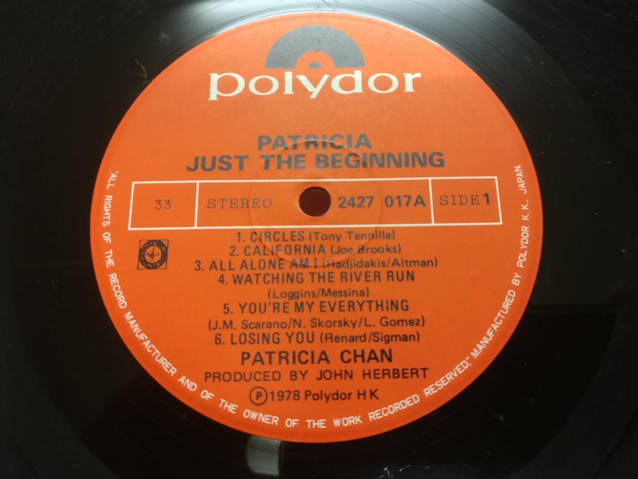 Rare 1978 HK Patricia Chan 陳美玲 So Long Until The End Polydor English LP CLP5510