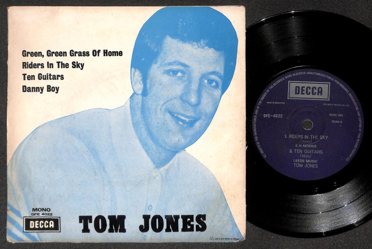 Tom Jones Green Green Grass Of Home Mega Rare Singapore 7" EP EEP1595