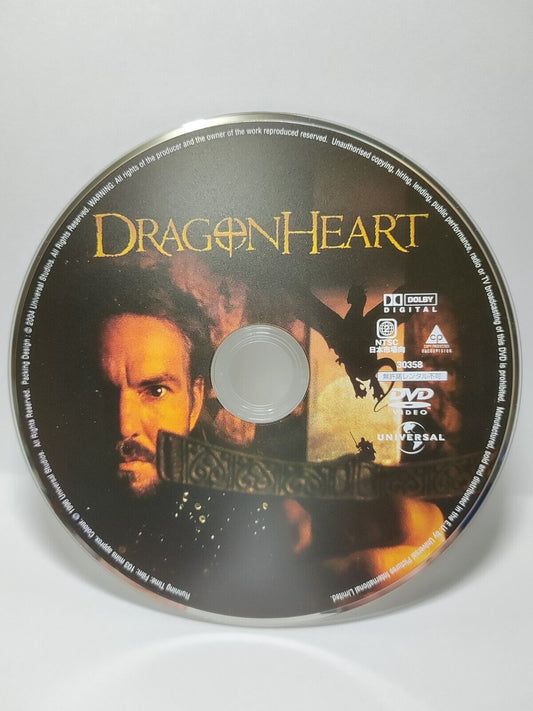 Movie Dragonheart Dennis Quaid DVD Disc Only NO Case & Art Work Cover (SD027)