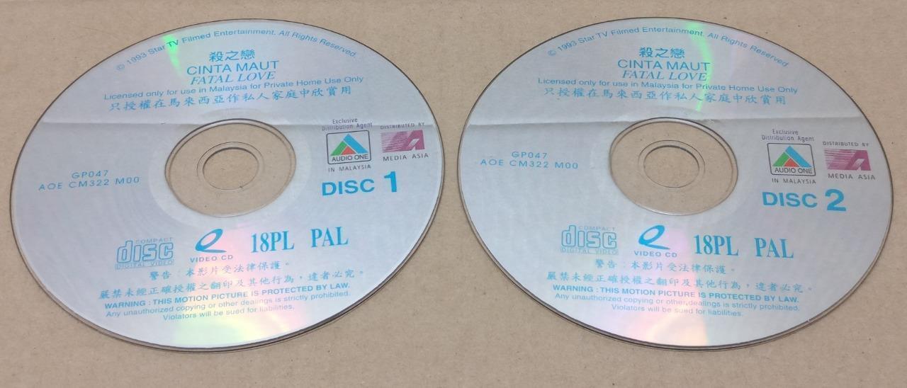 Hong Kong Movie Fatal Love 杀之恋 Leslie Cheung 张国荣 Malaysia Video 2x VCD FCS9072