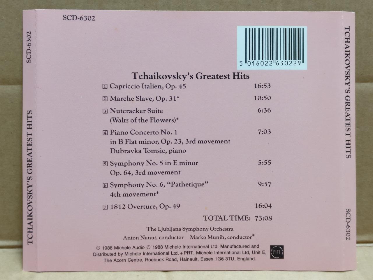 Tchaikovsky's Greatest Hits 1988 England Music CD FCS9617