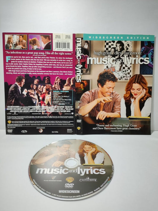 Movie Music and Lyrics Hugh Grant DVD Disc & Cover Region 3 (NO Case) (DC021)