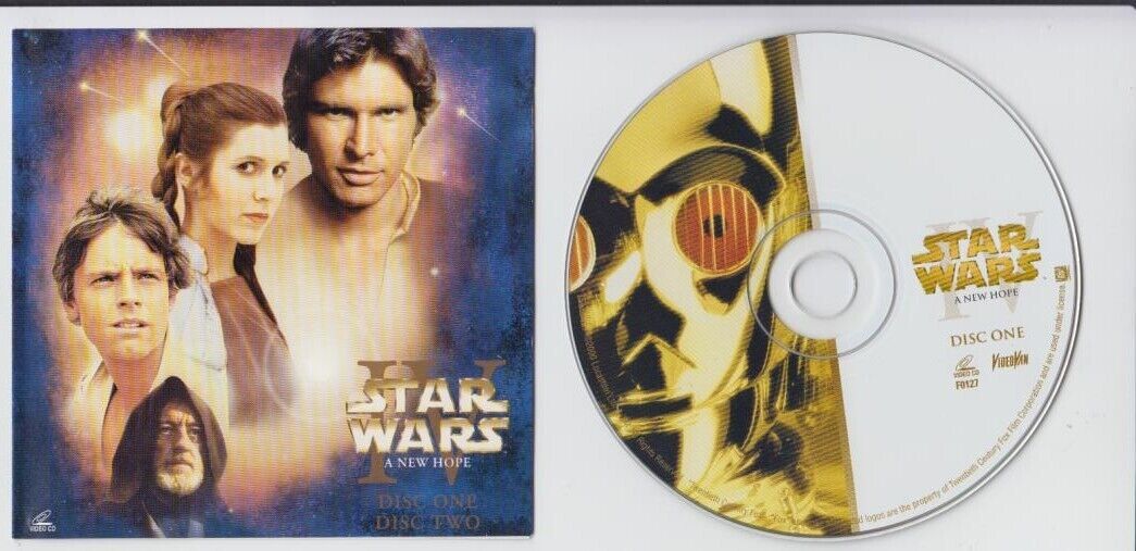 Movie Starwars IV A New Hope Harrison Ford Rare Singapore 2x VCD FCS1763