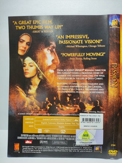 Movie The Passion of the Christ DVD Disc & Cover Region 3 (NO Case) (DC015)