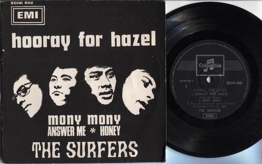 Rare Singapore The Surfers Band Hooray For Hazel Psych Garage EMI 7" CEP1946