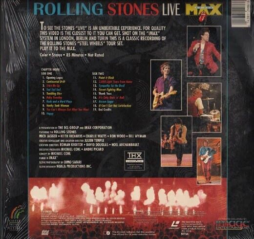 The Rolling Stones Live At The Max with Shrink Rare Japan Laserdisc LD LD258