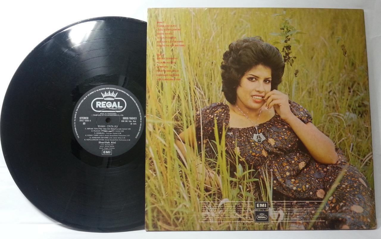 Rare Malaysia Malay Diva Sharifah Aini Irama Cinta Ku 1975 G/F 12" LP MLP446