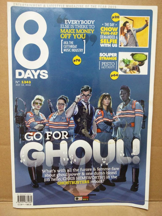 8 Days Magazine Ghostbusters Chris Hemsworth Ghoul pretty woman (8D1343a