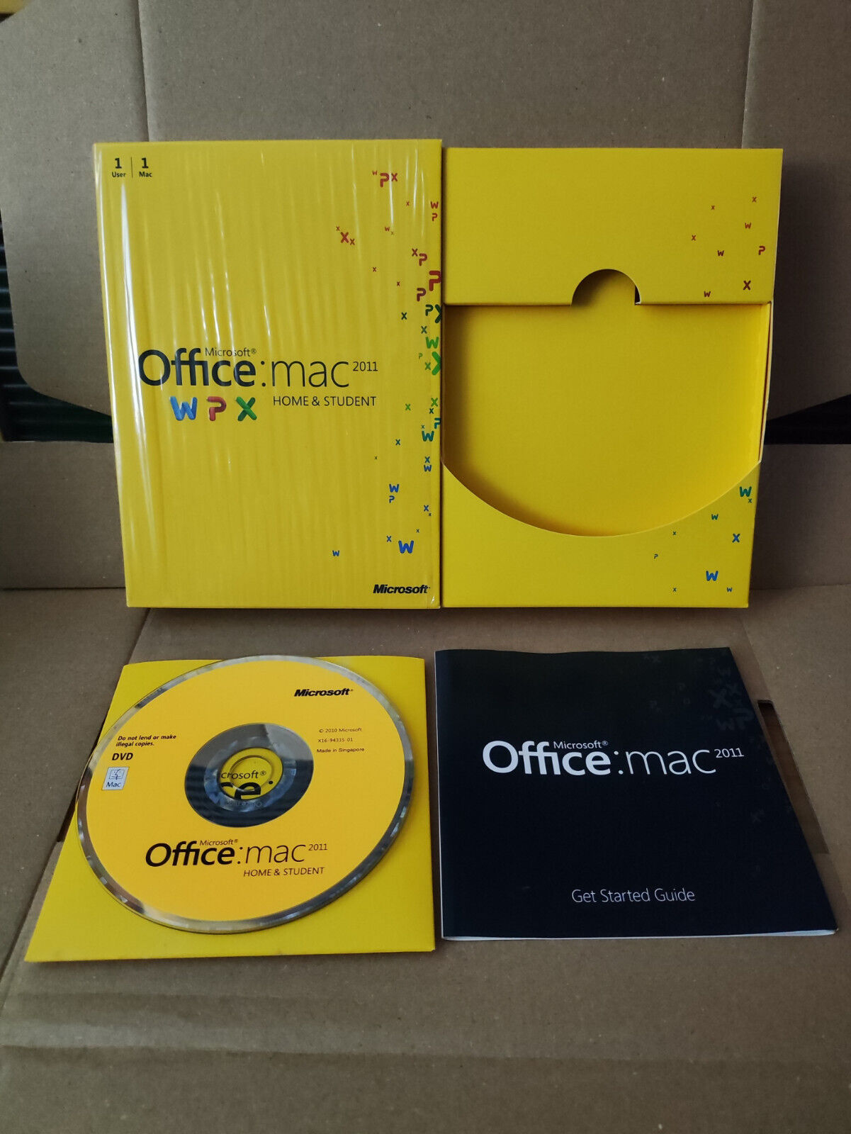 Microsoft Office Mac 2011 Home and Student Used With License Key (SW001)