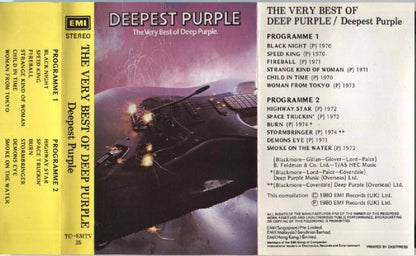 Best Of Deep Purple Deepest Purple 1980 Rare EMI Singapore Cassette 卡帶 磁帶 CS920