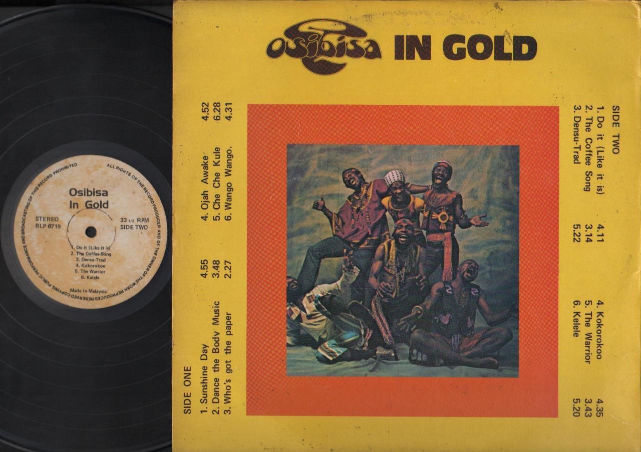 Osibisa Ghanaian Afro-Pop Band In Gold Rare Malaysia Label 12" LP ELP1776