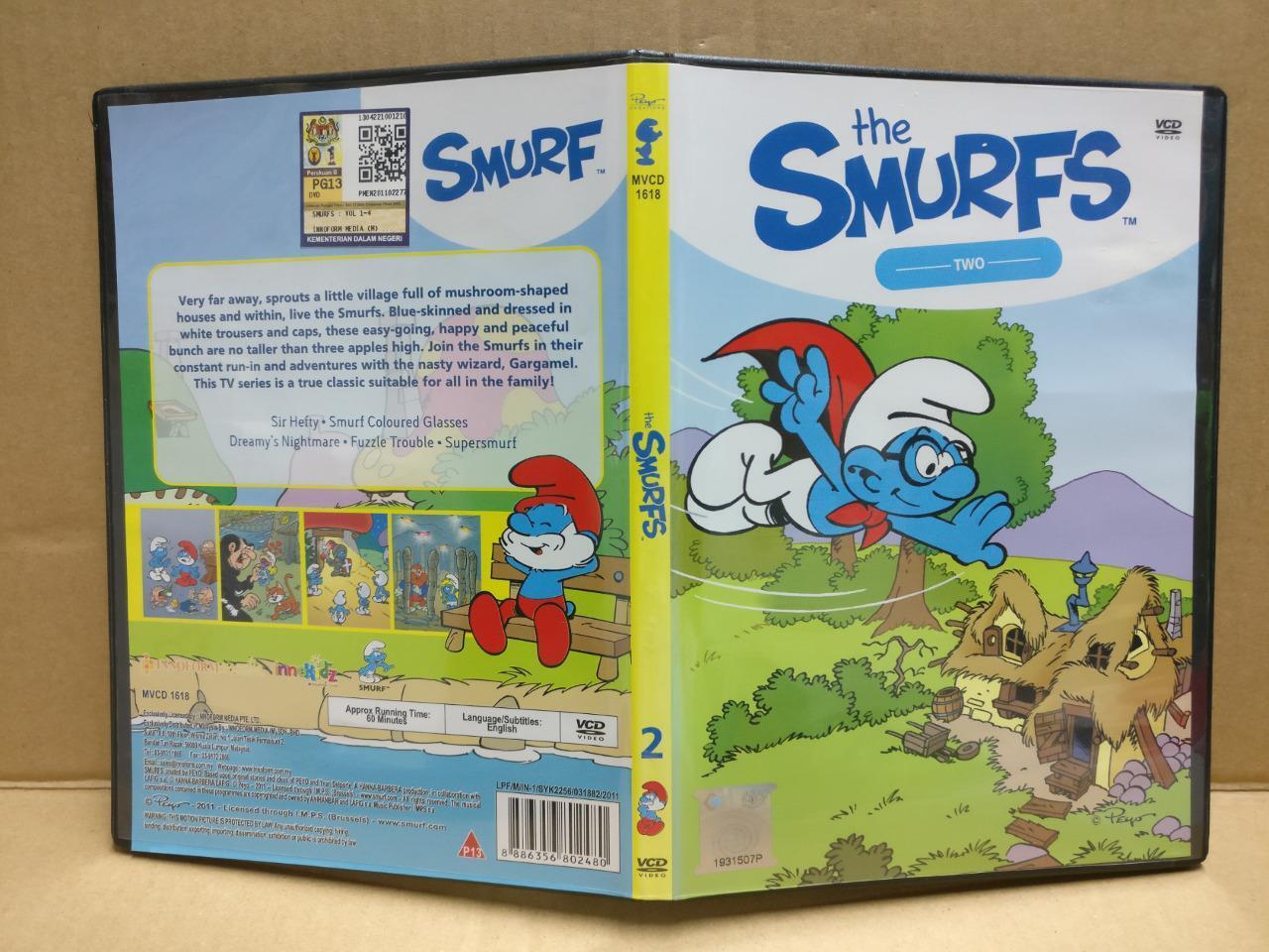 The SMURFS Cartoon Animation 1 & 2 Rare Malaysia Edition English 2x VCD FCB1793