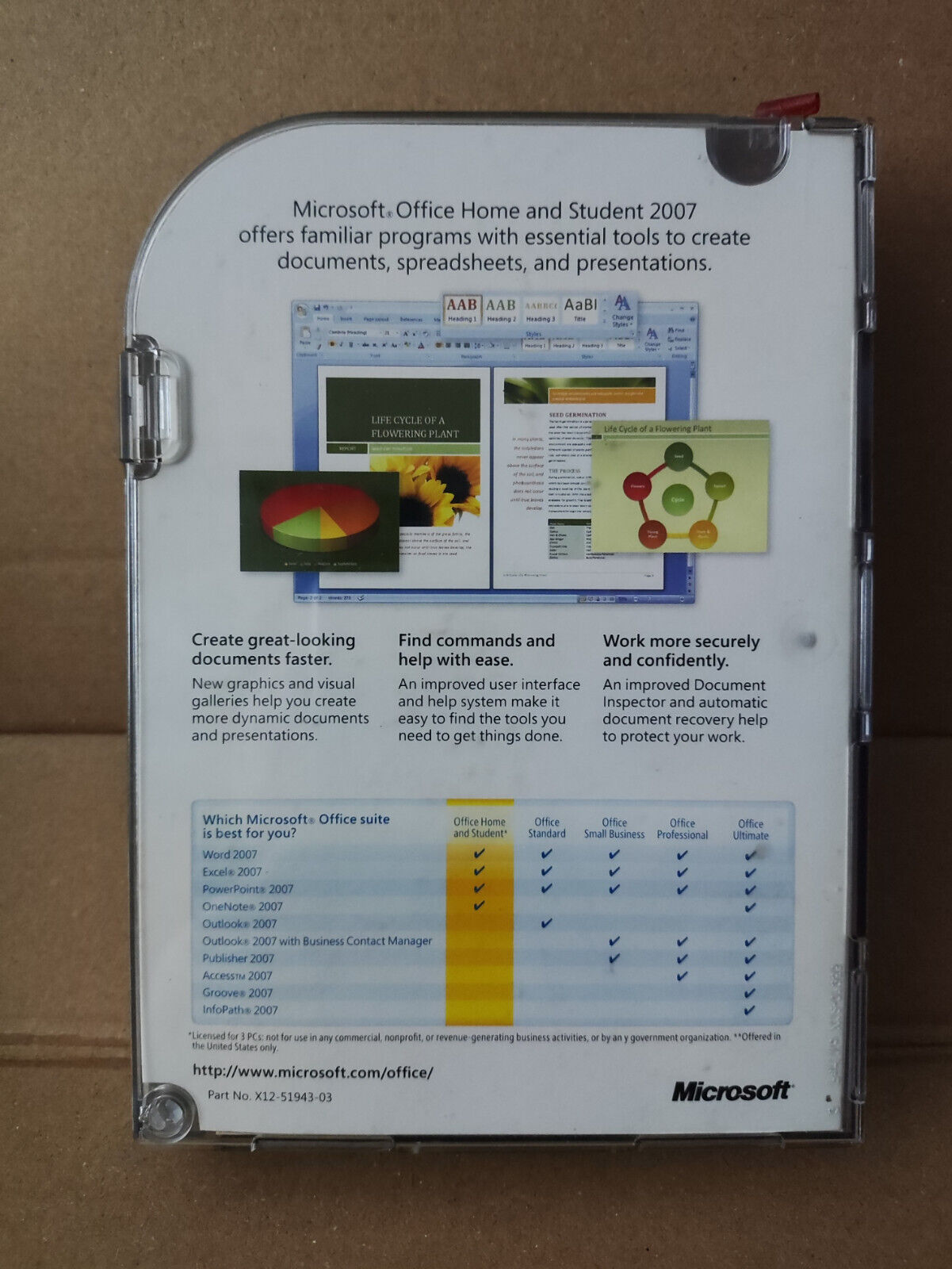 Microsoft Office Home and Student 2007 With License Key (SW009)