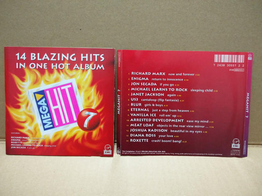 Mega Rare MEGA HIT 7 Vanilla Ice Enigma Blur Compil 1994 EMI Malaysia CD FCS7615