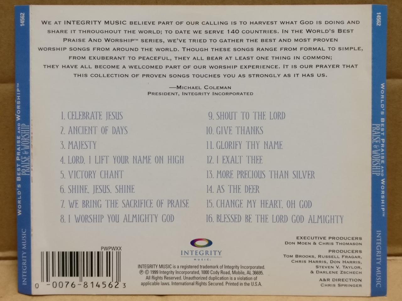 Praise & Worship Faith Jesus God Christian Songs 1999 USA English CD FCS9613