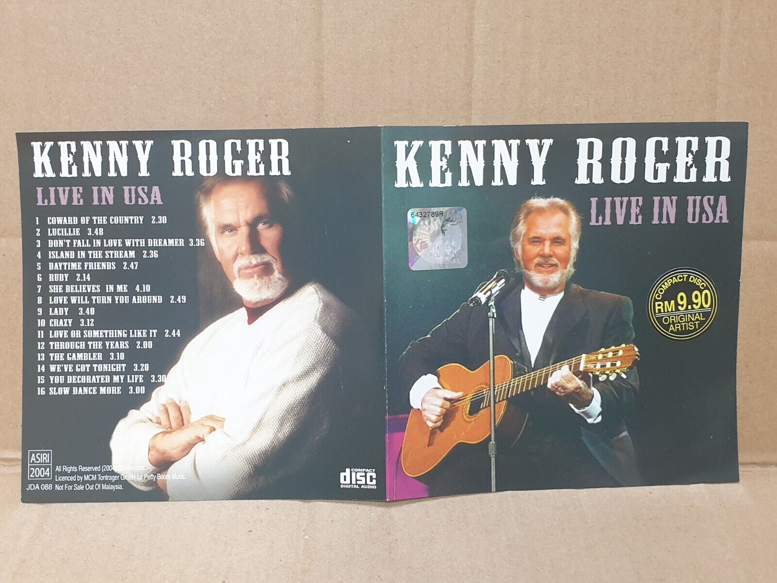 New & Unsealed Kenny Rogers Live In USA 2004 Malaysia English CD (FCS10208)