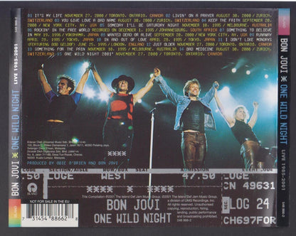 Mega Rare Bon Jovi One Wild Night 2001 Malaysia CD FCS6204
