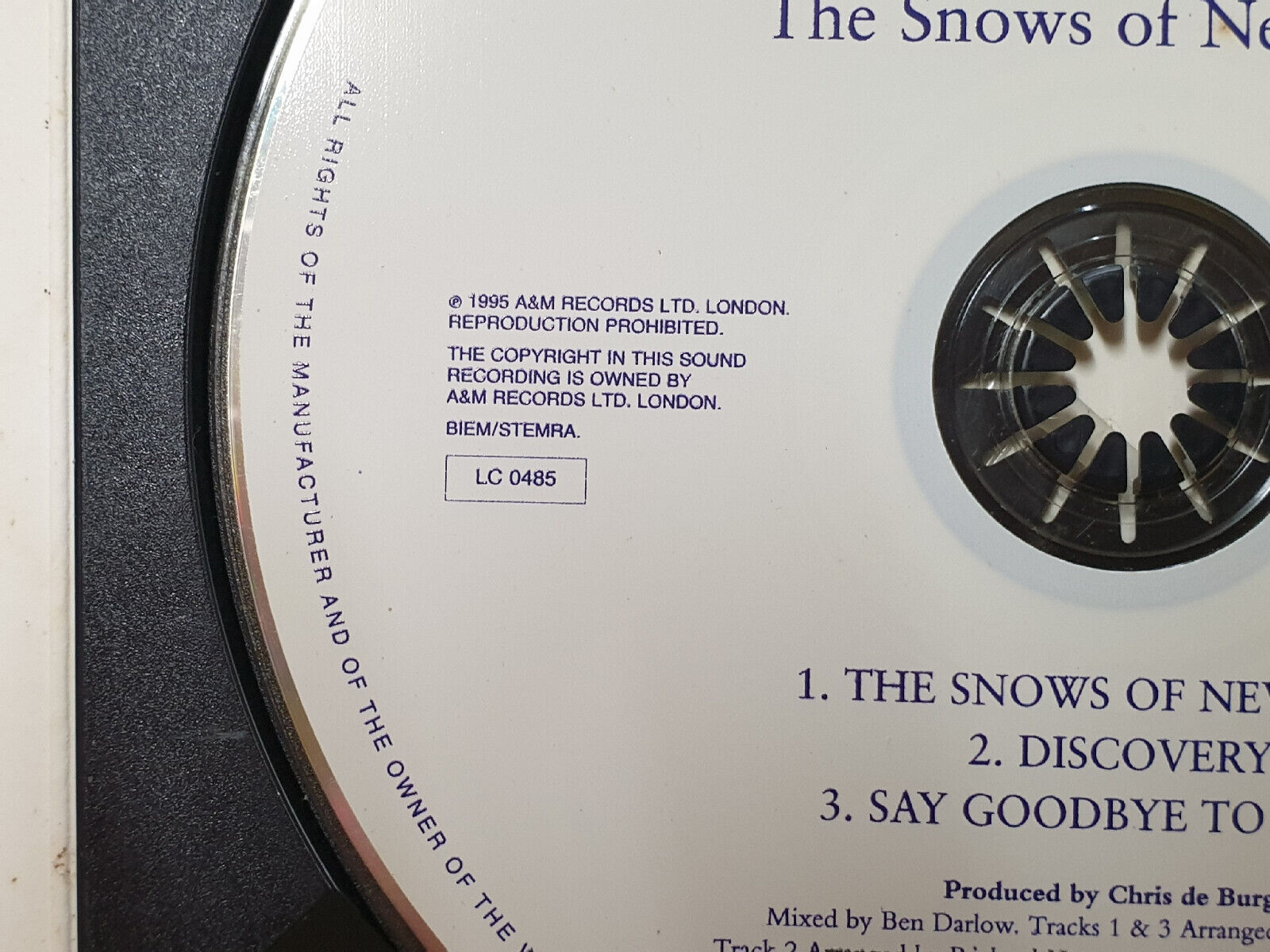 Chris de Burgh The Snows of New York English London CD (FCB2516)