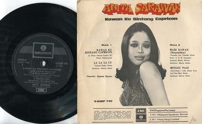 Mega Rare Singapore Malay Diva Anita Sarawak 1972 EMI 7" EP MEP333