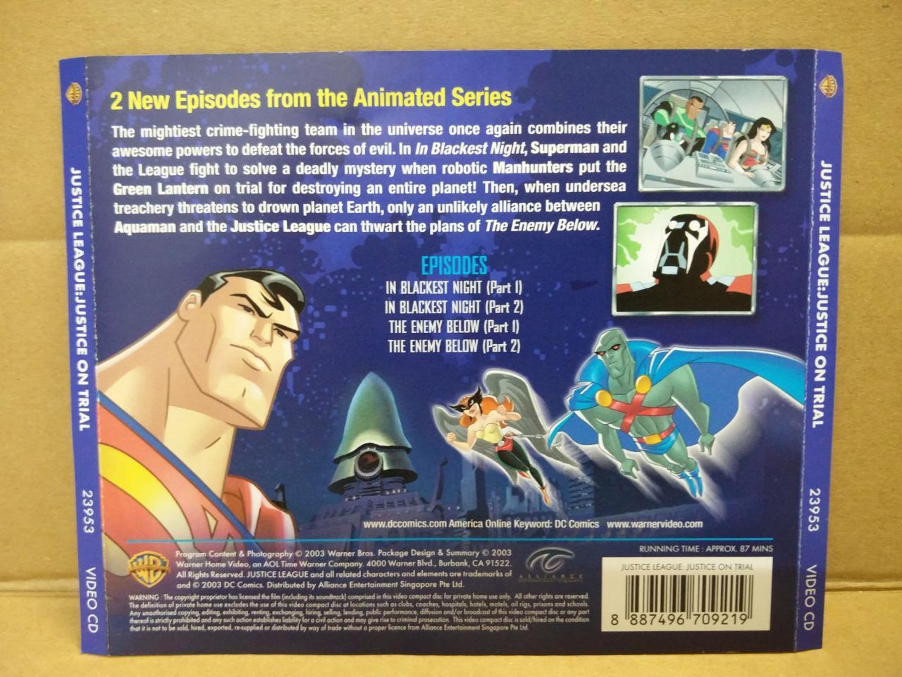 DC Cartoon Animation Superman Wonder Woman Batman Singapore 2x VCD FCS8318