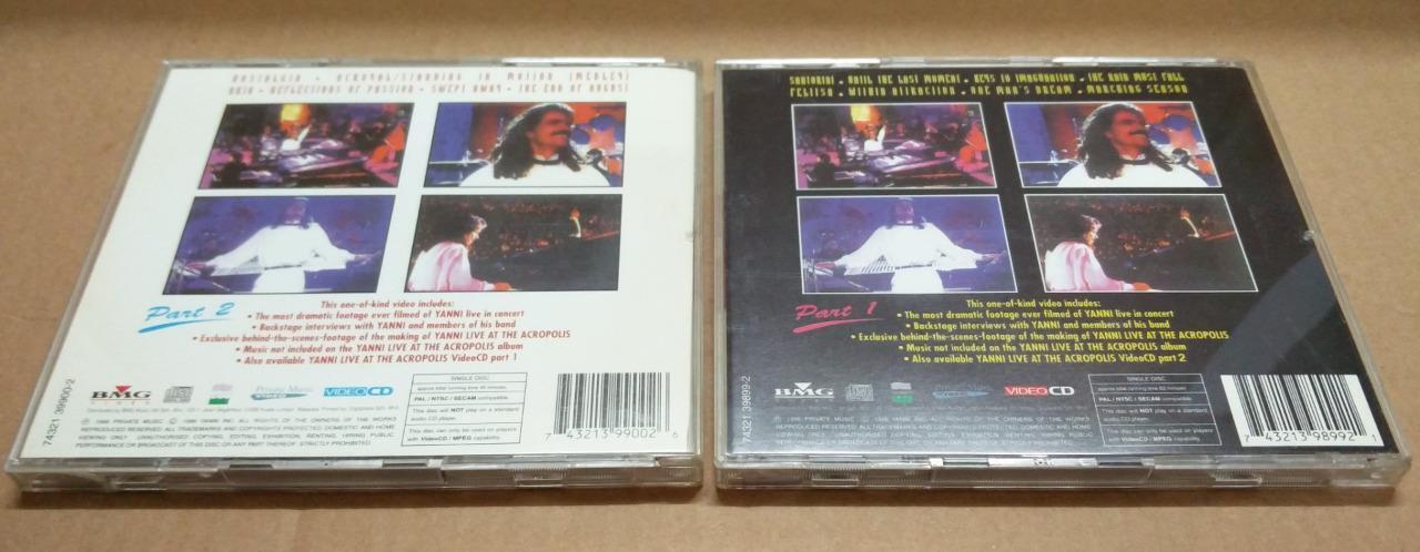 YANNI Live At The Acropolis 1996 Mega Rare BMG Malaysia 2x VCD Video CD FCB1140