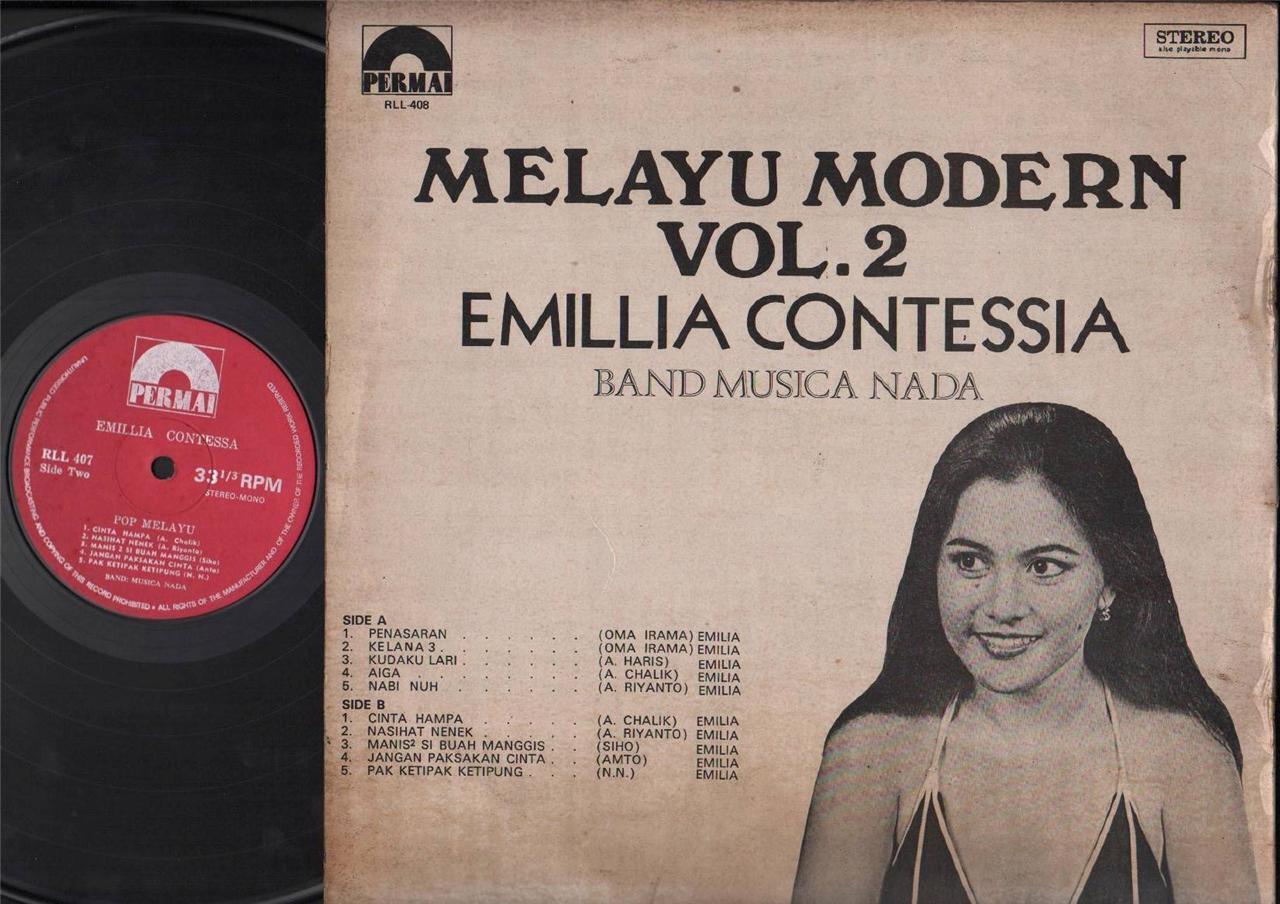 Rare Malaysia Diva Emillia Contessa & Malay Band Music Nada Pop 12" LP MLP429