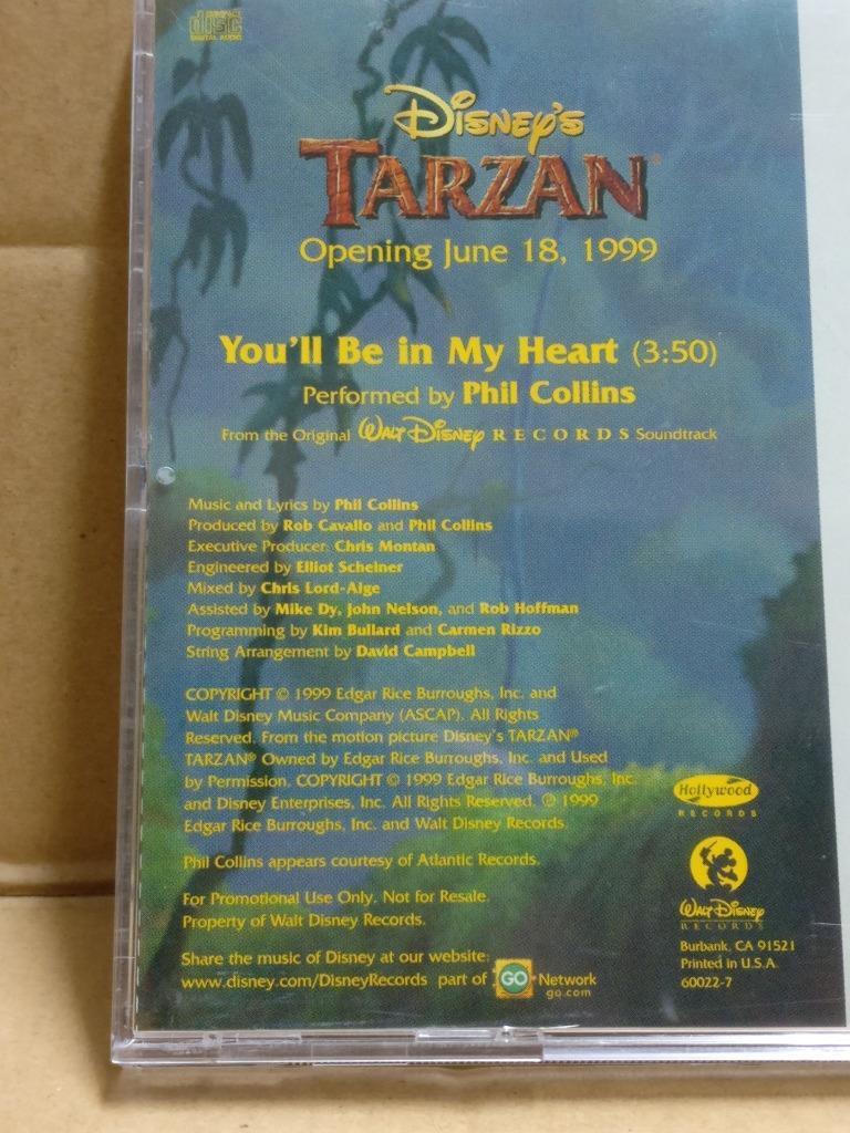 Disney's Tarzan OST Phil Collins You'll Be In My Heart '99 Rare Promo CD FCB1964