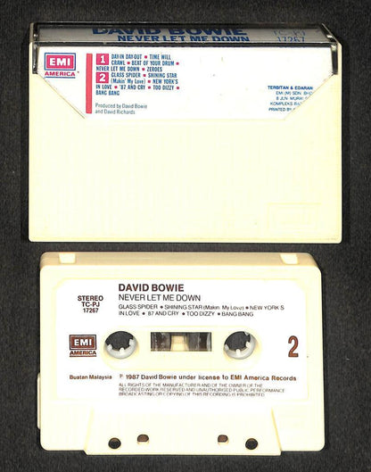 Mega Rare David Bowie Never Let Me Down 1987 Malaysia Cassette CS1685