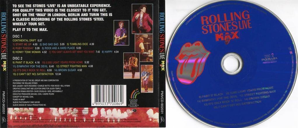 Mega Rare Rolling Stones Live Max 1998 Hong Kong Video CD 2x VCD FCS4540