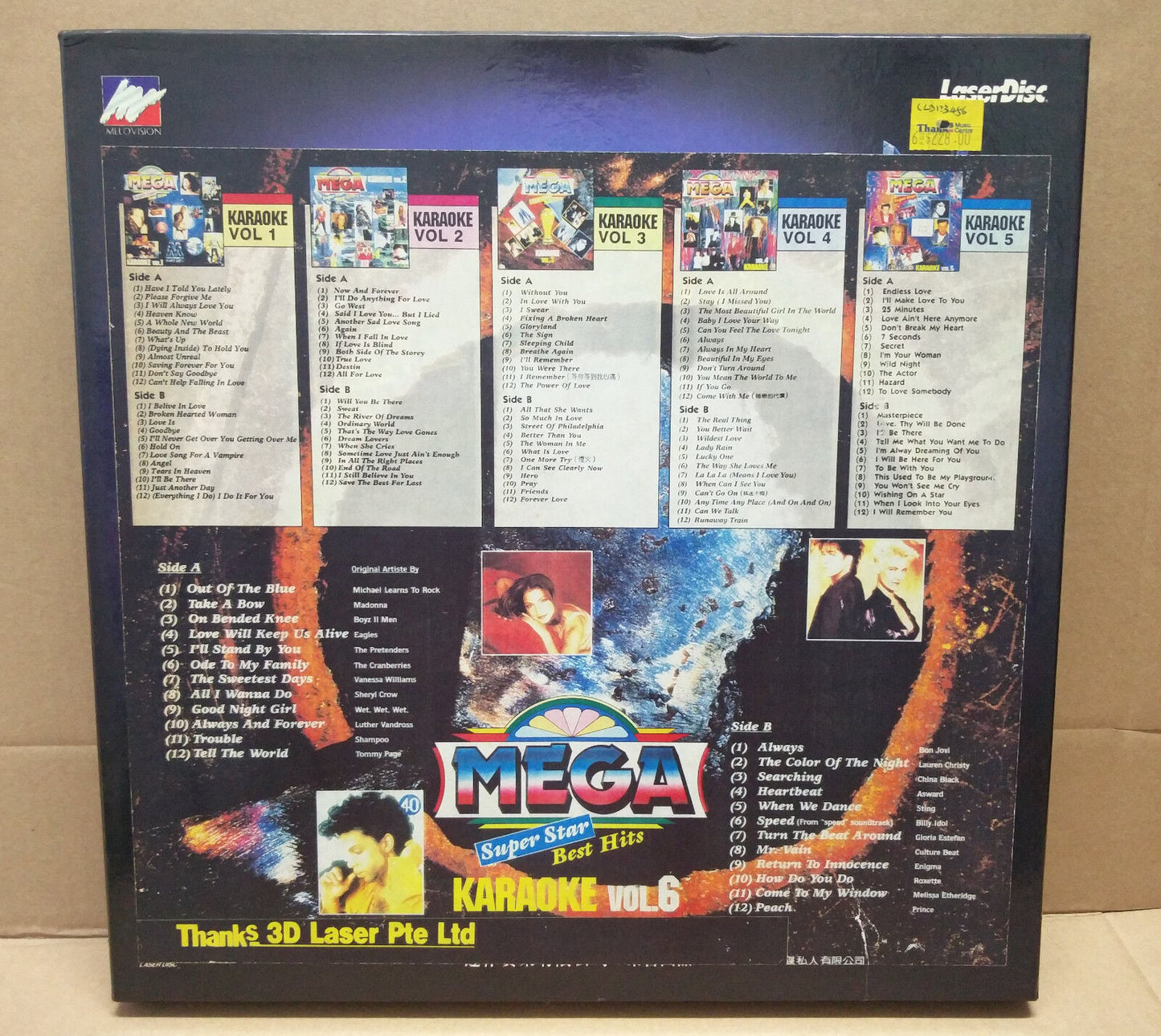 Prince Madonna Michael Jackson On Cover Karaoke Singapore 6x Laserdisc Ld Japan