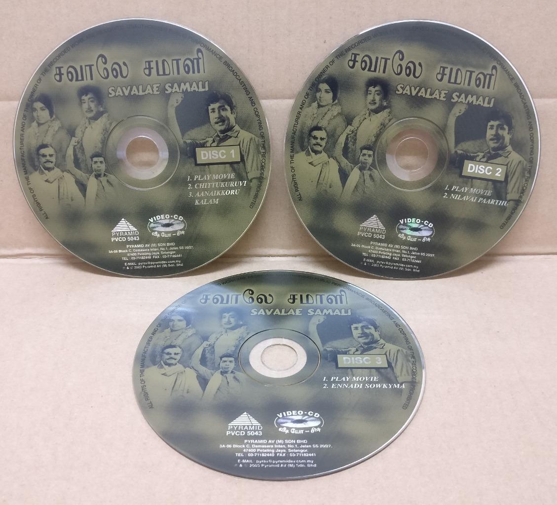 India Bollywood Movie Savalae Samali Pyramid Singapore 3x VCD Video CD FCS9149