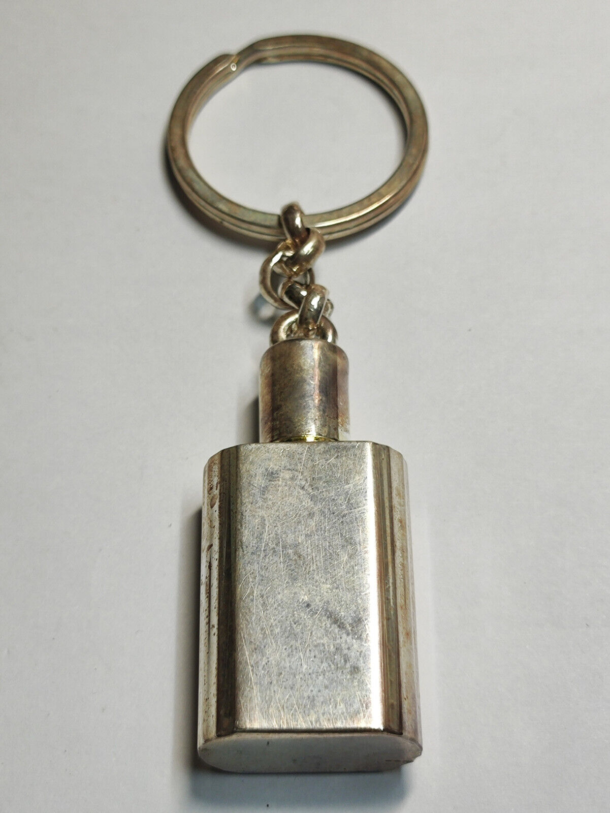 AMM68 VINTAGE HEAVY KEYCHAIN KEYRING DAVIDOFF COOL WATER BOTTLE METAL (JF082)