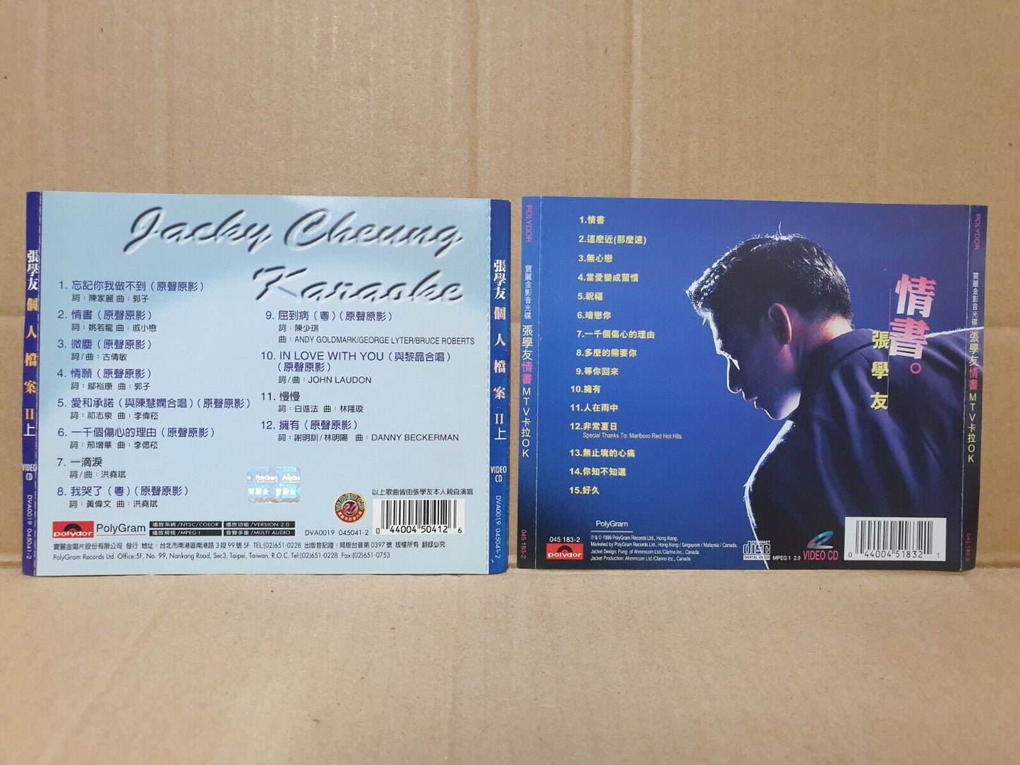 HK Jacky Cheung 张学友 張學友 Chinese 9x VCD + (2x VCD) Set Lot Of 10 (FCS10347) L