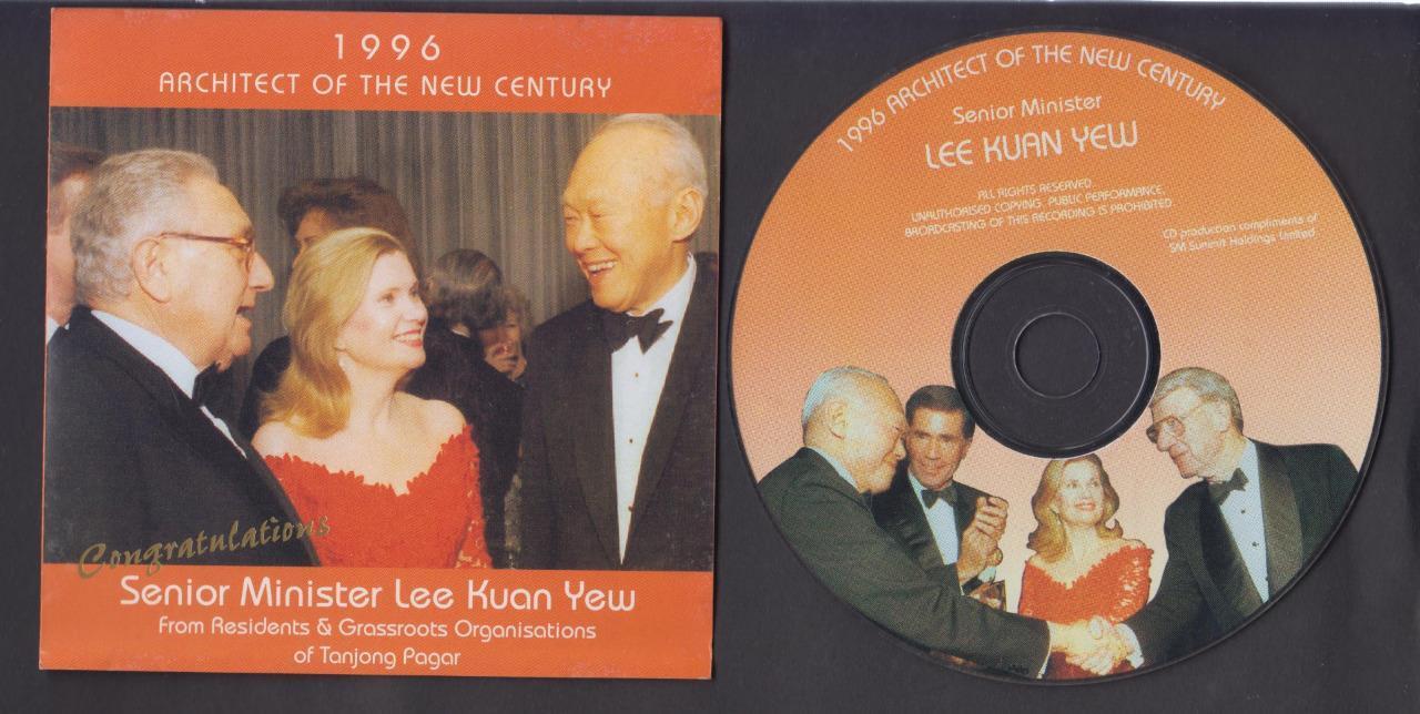 SG Senior Minister Mr Lee Kuan Yew 1996 Architect Of The New Century CD FCS6891