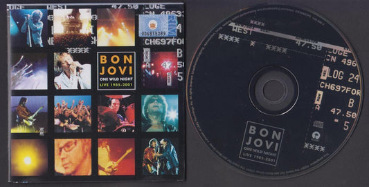 Mega Rare Bon Jovi One Wild Night 2001 Malaysia CD FCS6204