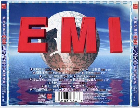 EMI Phil Chang Xiao Gang 张宇 杨采妮 小刚 Various Artists 1996 Taiwan CD FCS5164