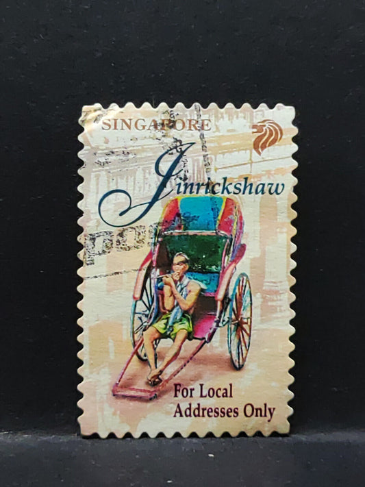 AMM68 Singapore Jinrickshaw 1st Local Used Stamp (SA046)