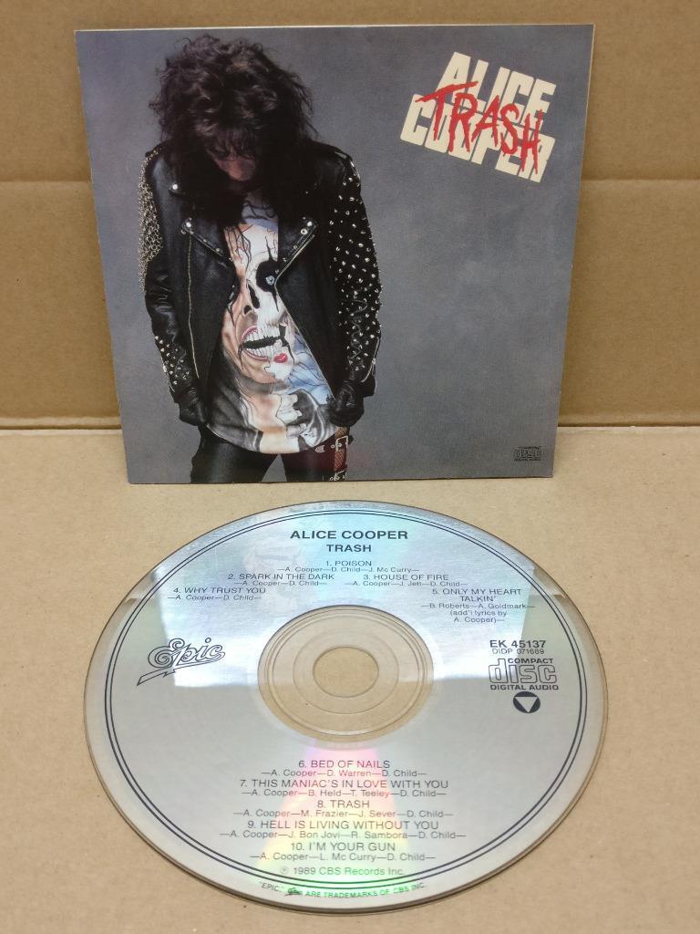 Rare Alice Cooper Trash 1989 USA CD FCS8891