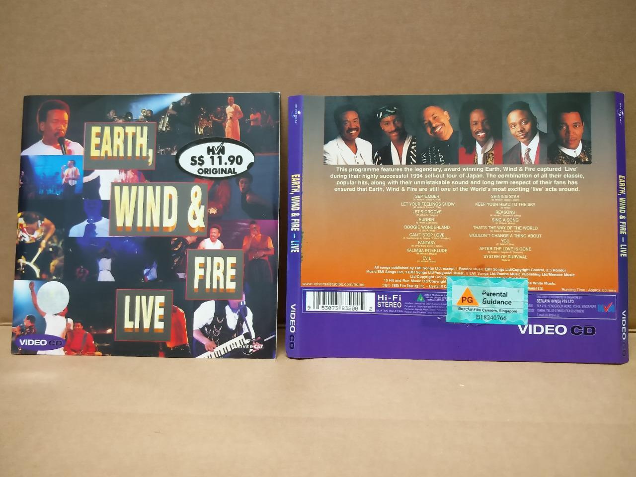 Mega Rare Earth, Wind & Fire Live Singapore VCD FCS8510