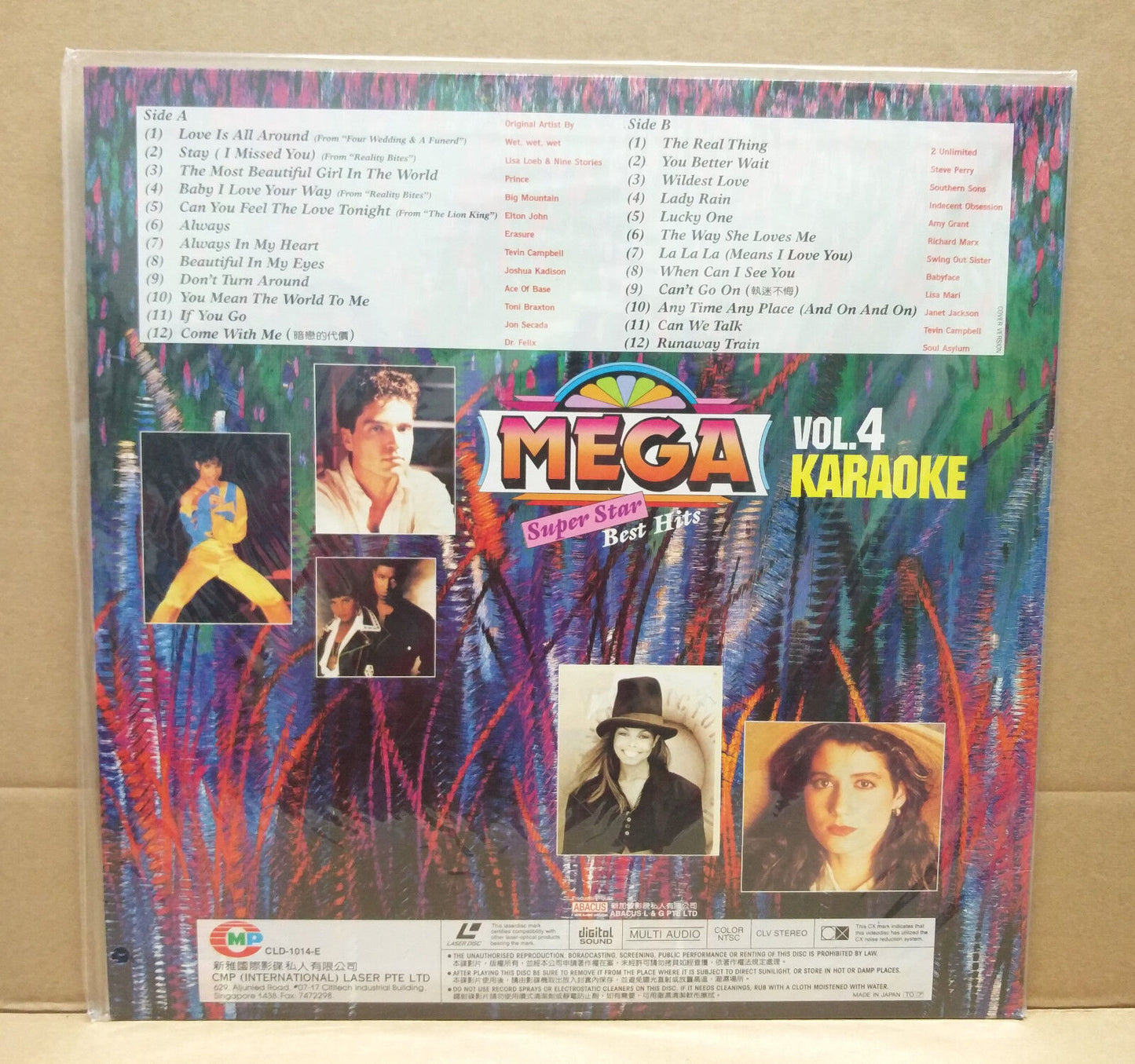 Prince Madonna Michael Jackson On Cover Karaoke Singapore 6x Laserdisc Ld Japan