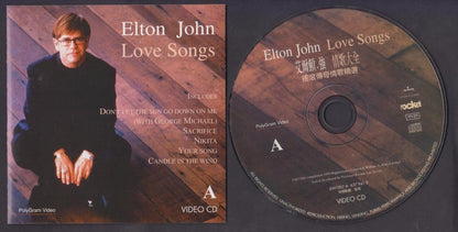 Mega Rare Elton John Love Songs 1995 Taiwan Video CD VCD FCS7008