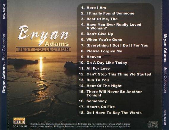 Mega Rare Bryan Adams's Portrait Painting On Cover Singapore CD FCS4521