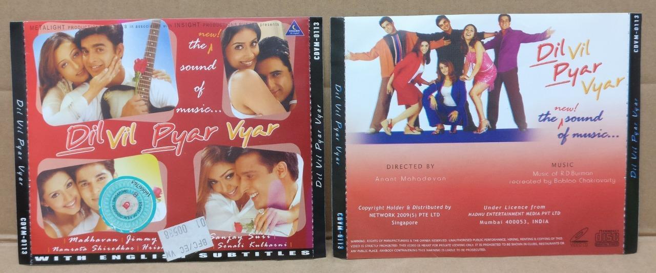 India Bollywood Movie Dilvil Pyar Vyar Singapore 3x VCD Video CD FCS9148