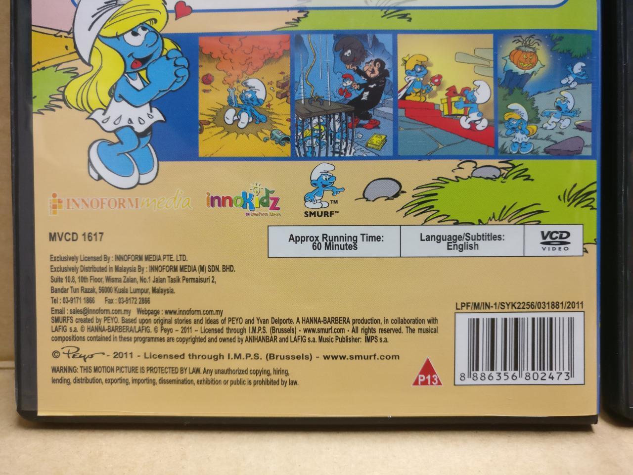 The SMURFS Cartoon Animation 1 & 2 Rare Malaysia Edition English 2x VCD FCB1793