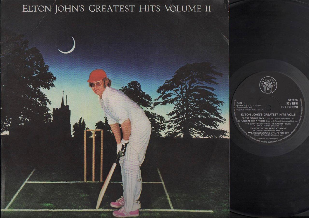 Mega Rare Elton John Greatest Hits 1977 Vol.2 EMI Singapore 12" LP ELP2084