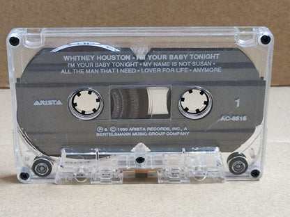AMM68 WHITNEY HOUSTON I'M YOUR BABY TONIGHT 1990 ENGLISH CASSETTE (CS2278)