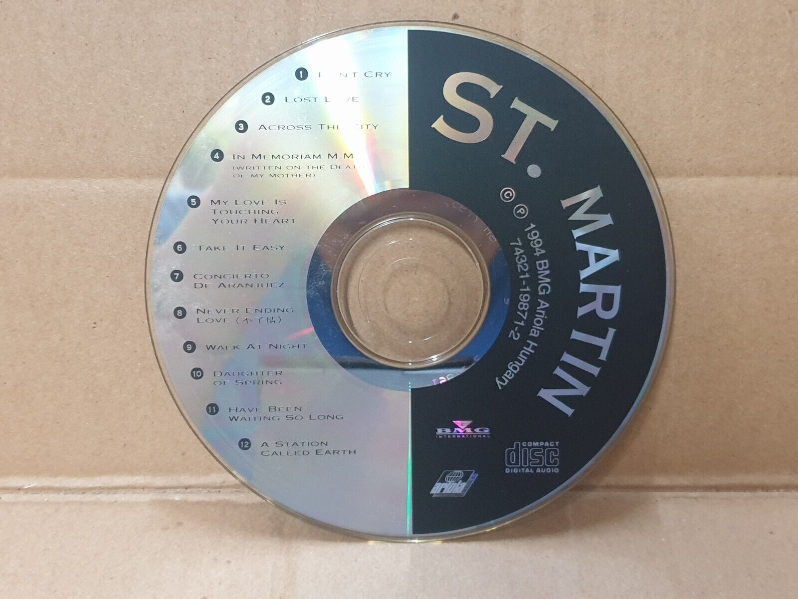 Hungary St. Martin Saxophone Music 1994 Malaysia English CD (FCS10217)