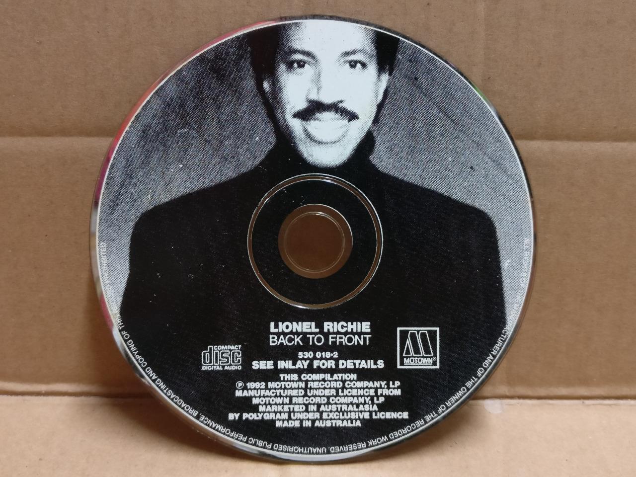 AMM Lionel Richie Back To Front 1992 Australia English CD FCS10068 (No Case)