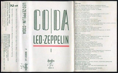 Led Zeppelin Coda 1982 Cassette CS054